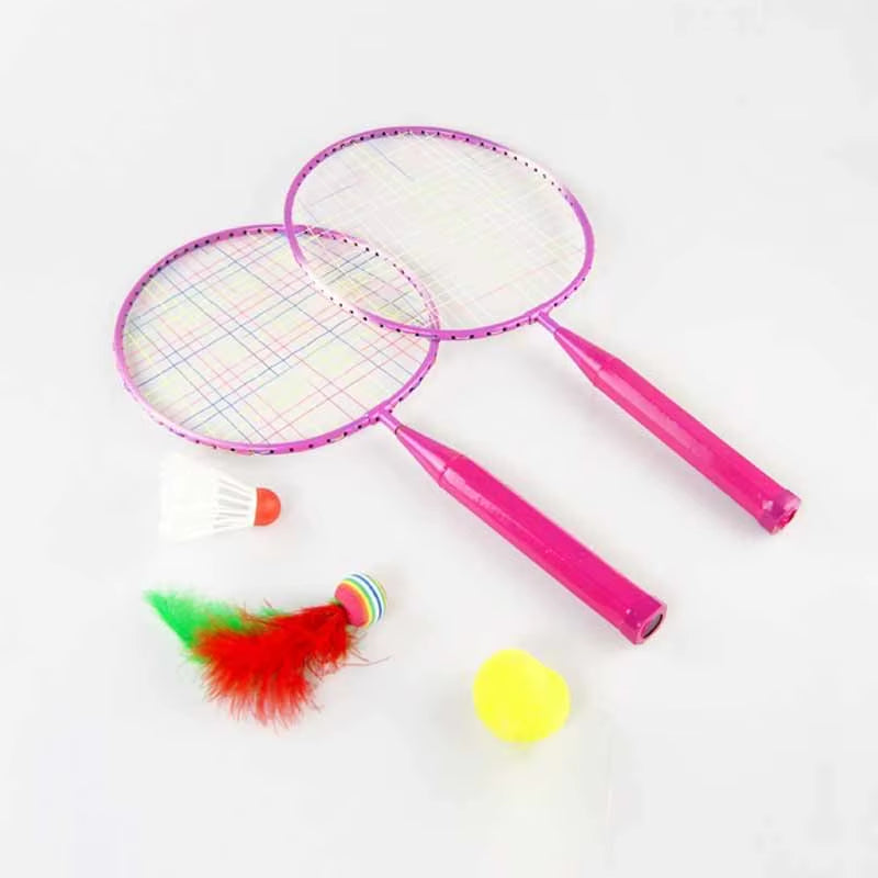 Newly Fitness Equipment 1 Pair Youth Children'S Badminton Rackets Sports Cartoon Suit Toy for Children B2Cshop