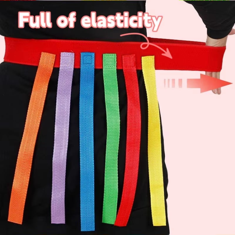 Catch Tail Props Outdoor Funny Game Toy Belt Kindergarten Collective Game Pulling Tail Parent-Child Teamwork Game Skill Training