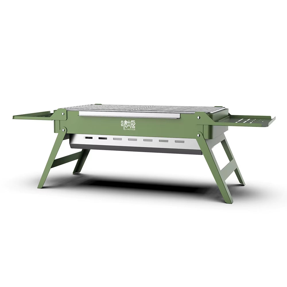 Detachable Camping Grill Portable Folding Lightweight Tourist Firewood Stove Stainless Steel Outdoor Picnic BBQ Cookware