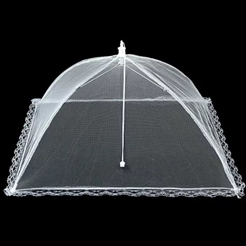 Foldable Food Mesh Cover Fly anti Mosquito Pop-Up Food Cover Umbrella Meal Vegetable Fruit Breathable Cover Kitchen Accessories