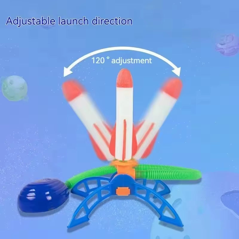 Kid Air Rocket Foot Pump Launcher Outdoor Air Pressed Stomp Soaring Rocket Toys Child Play Set Jump Sport Games Toy for Children