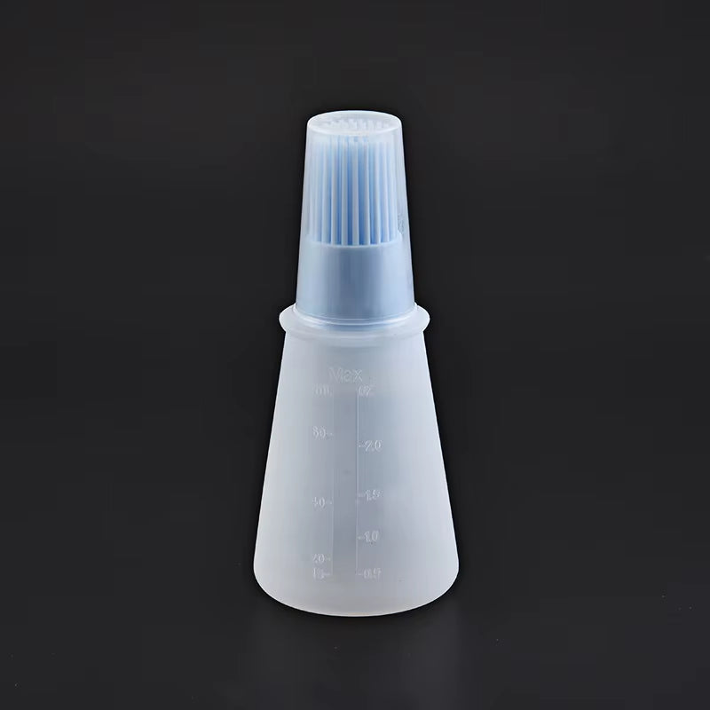 Silicone Oiler with Brush Seasoning Seasoning Sauce Brush with Scale Oil Bottle BBQ Kitchenware Gadgets Grilling Frying Tools