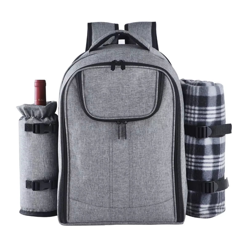 Picnic Backpack Rucksack Portable Shoulder Picnic Bags Camping Lunch Bag without Outdoor Camping Tableware