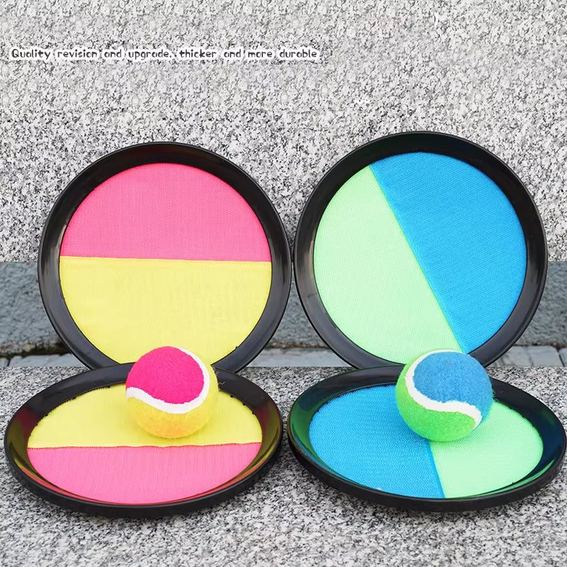 1Set Kids Sucker Sticky Ball Toy Outdoor Sports Catch Ball Game Set Throw and Catch Parent-Child Interactive Outdoor Toys