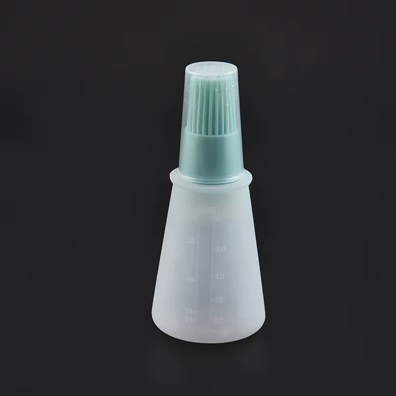 Silicone Oiler with Brush Seasoning Seasoning Sauce Brush with Scale Oil Bottle BBQ Kitchenware Gadgets Grilling Frying Tools