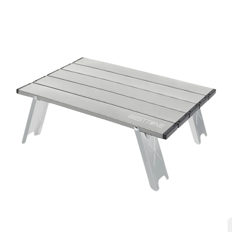 WESTTUNE Lightweight Roll Table Mini Folding Backpacking Fishing Picnic BBQ Outdoor Table Aluminum Living Room Dining Table