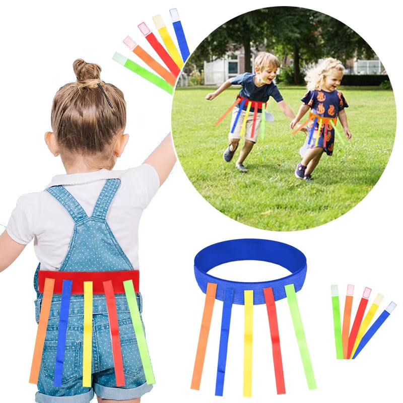 Catch Tail Props Outdoor Funny Game Toy Belt Kindergarten Collective Game Pulling Tail Parent-Child Teamwork Game Skill Training