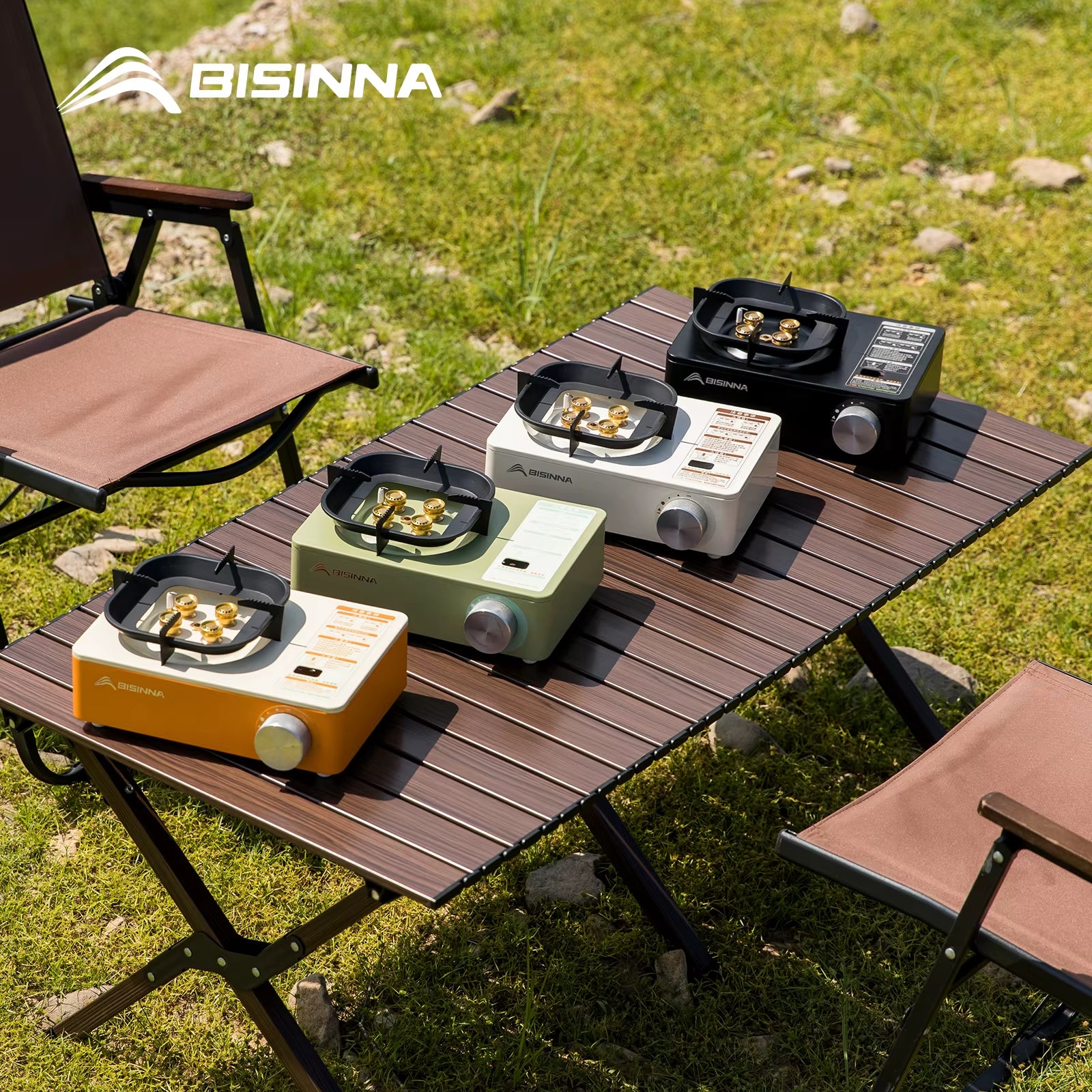 Camping Gas Stove 5800W High Firepower Outdoor Portable Cassette Burner for Picnic Hiking Trekking