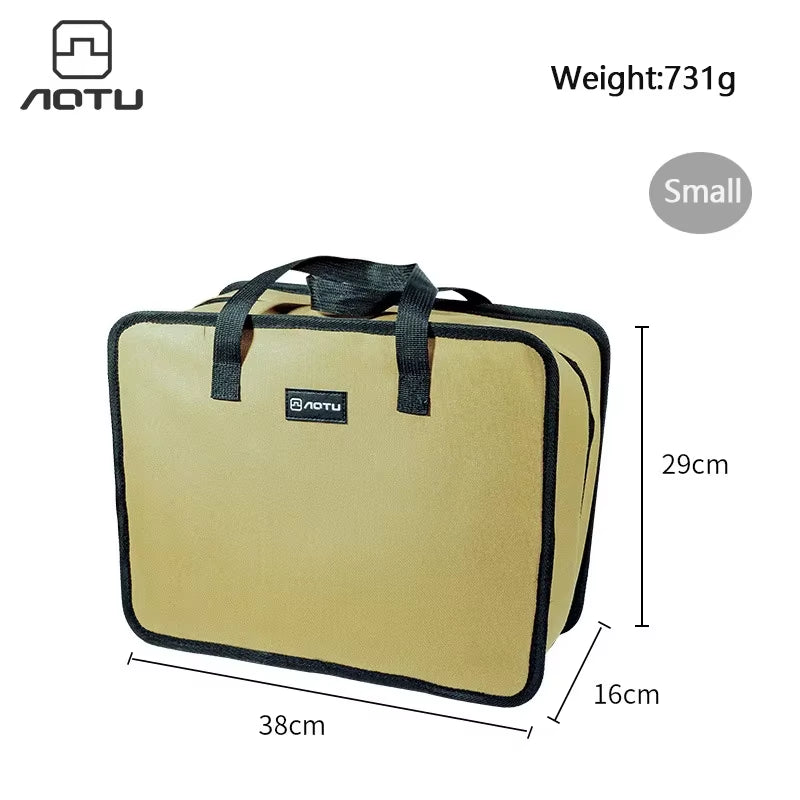 Camping Cassette Oven Storage Bag Large Capacity Gas Canister Picnic Cookware Ground Nail Tool Bag Utensils Kit Organizer