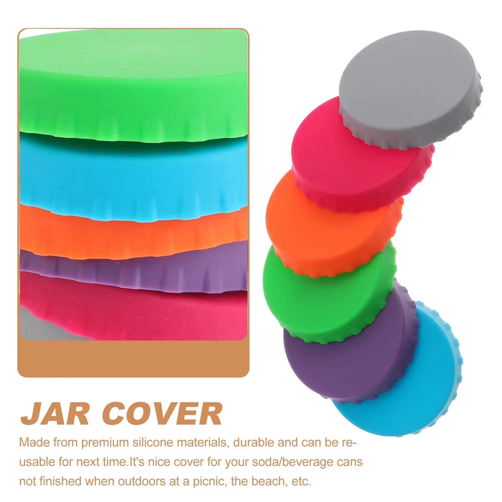 Reusable Beverage Can Covers Beverage Can Lids Soda Lid Protectors Can Silicone Sealing Bottle Cap Leak-Proof Sealing Lid