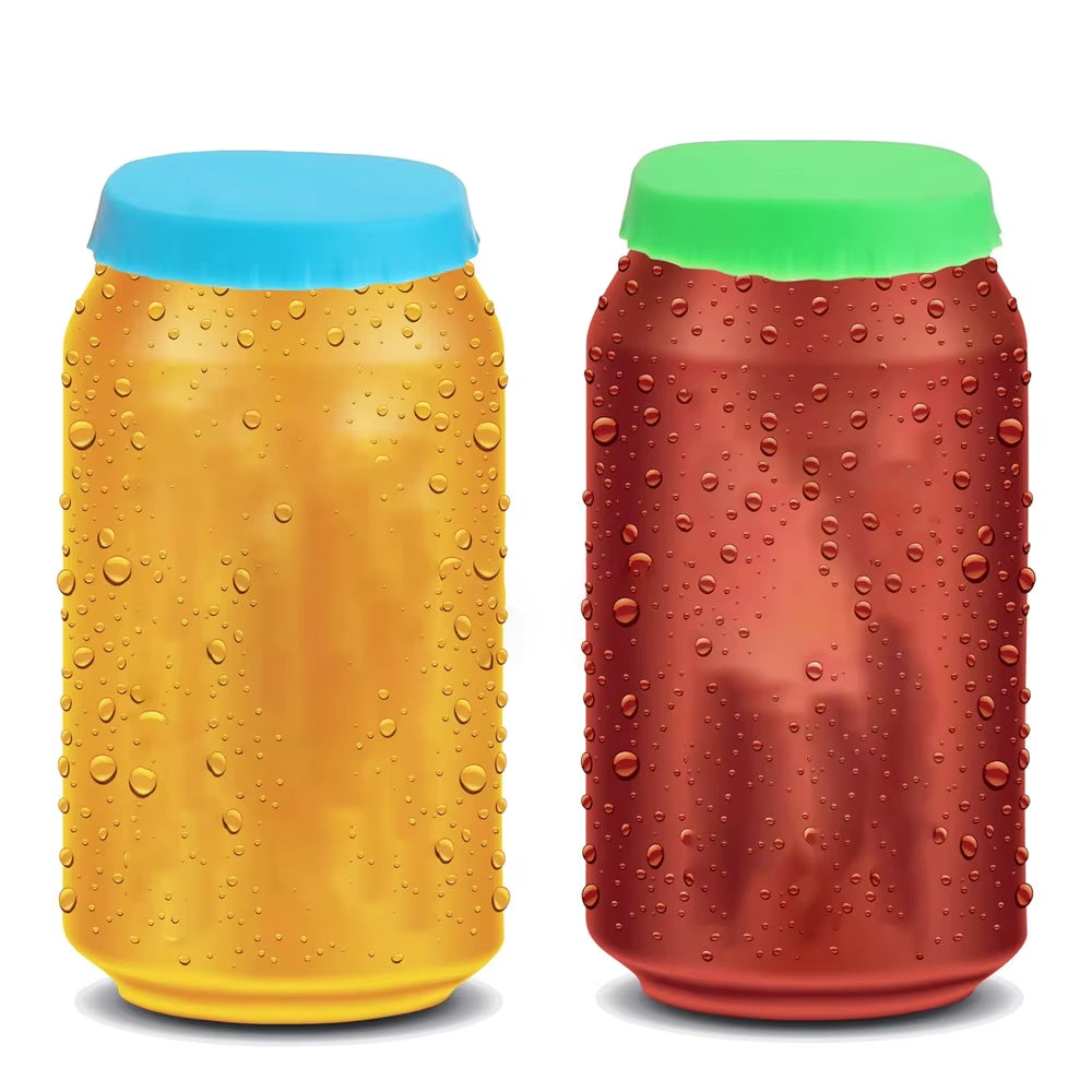 Reusable Beverage Can Covers Beverage Can Lids Soda Lid Protectors Can Silicone Sealing Bottle Cap Leak-Proof Sealing Lid