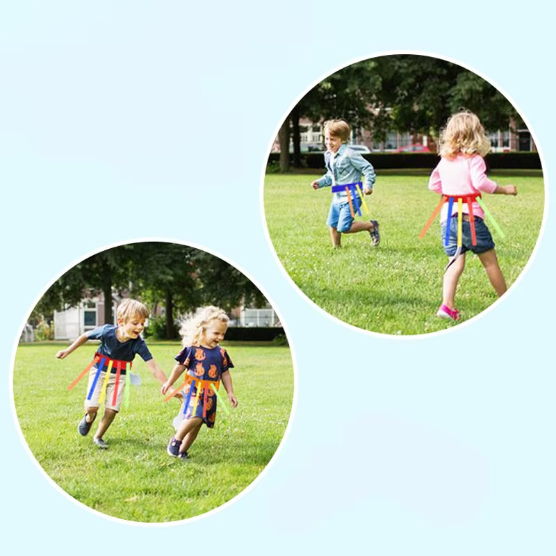 Catch Tail Props Outdoor Funny Game Toy Belt Kindergarten Collective Game Pulling Tail Parent-Child Teamwork Game Skill Training