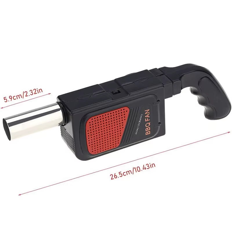 BBQ Air Blower Portable Handheld Electric BBQ Fan Outdoor Camping Barbecue Charcoal Grill Fan Fire Bellows Tool JT54