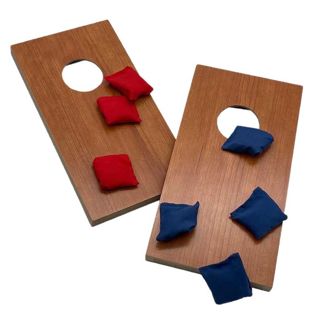 2X Portable Tabletop Corn Holes Cornhole Set Early Educational Toys Portable Mini Desktop Cornhole Set for Students Men Solo