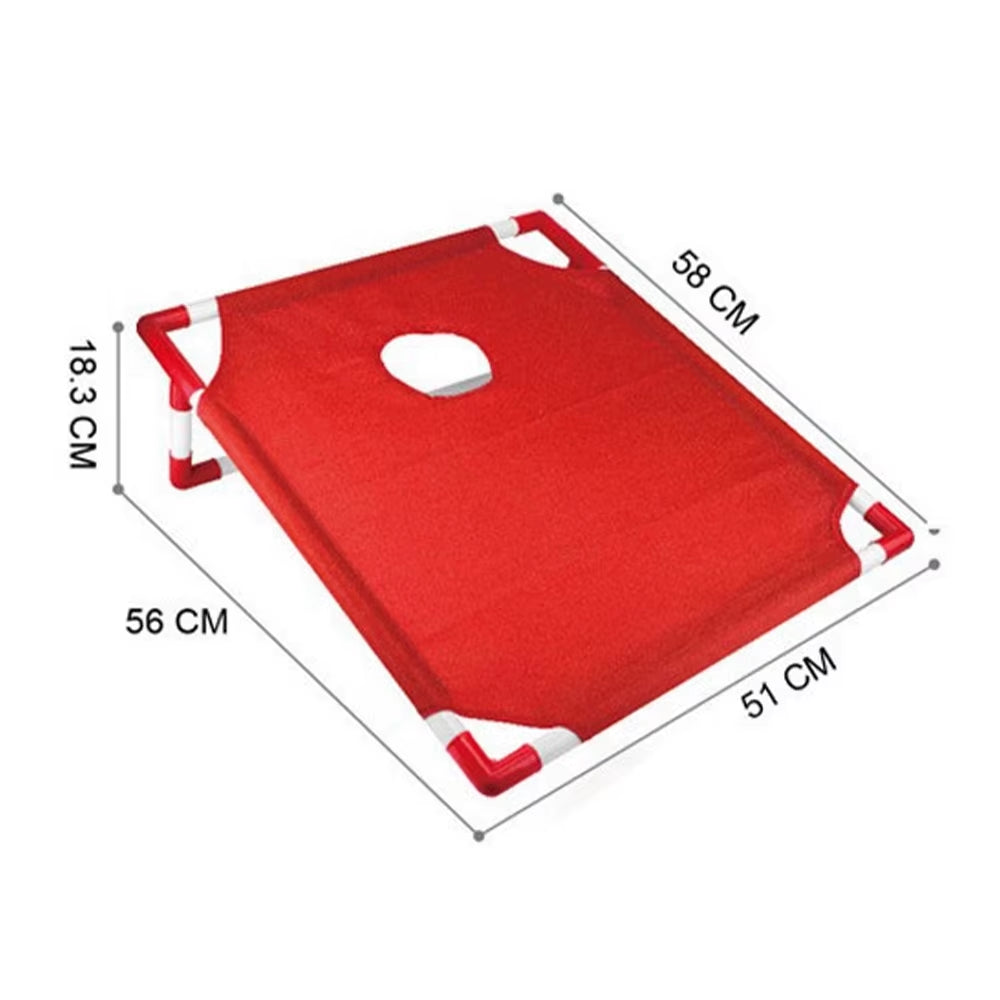 ZK30 Portable Cornhole Set with 1 Cornhole Game Board and 6 Bean Bags for Yard Toss Game