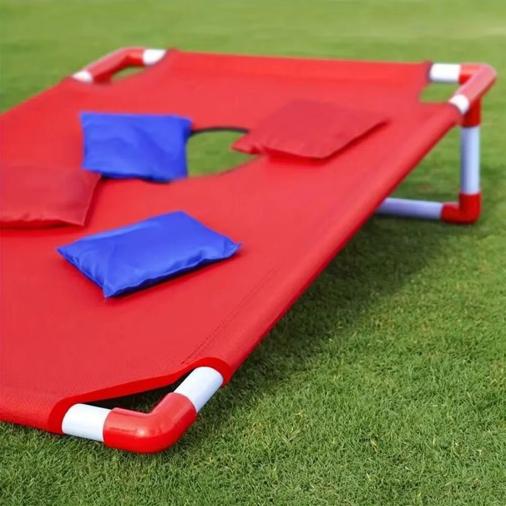 ZK30 Portable Cornhole Set with 1 Cornhole Game Board and 6 Bean Bags for Yard Toss Game