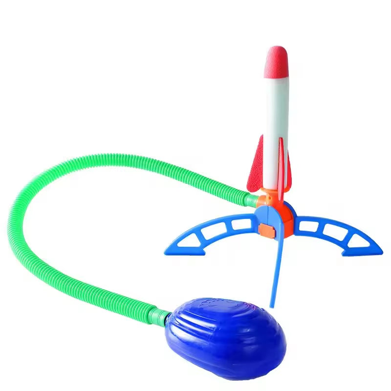 Kid Air Rocket Foot Pump Launcher Outdoor Air Pressed Stomp Soaring Rocket Toys Child Play Set Jump Sport Games Toy for Children