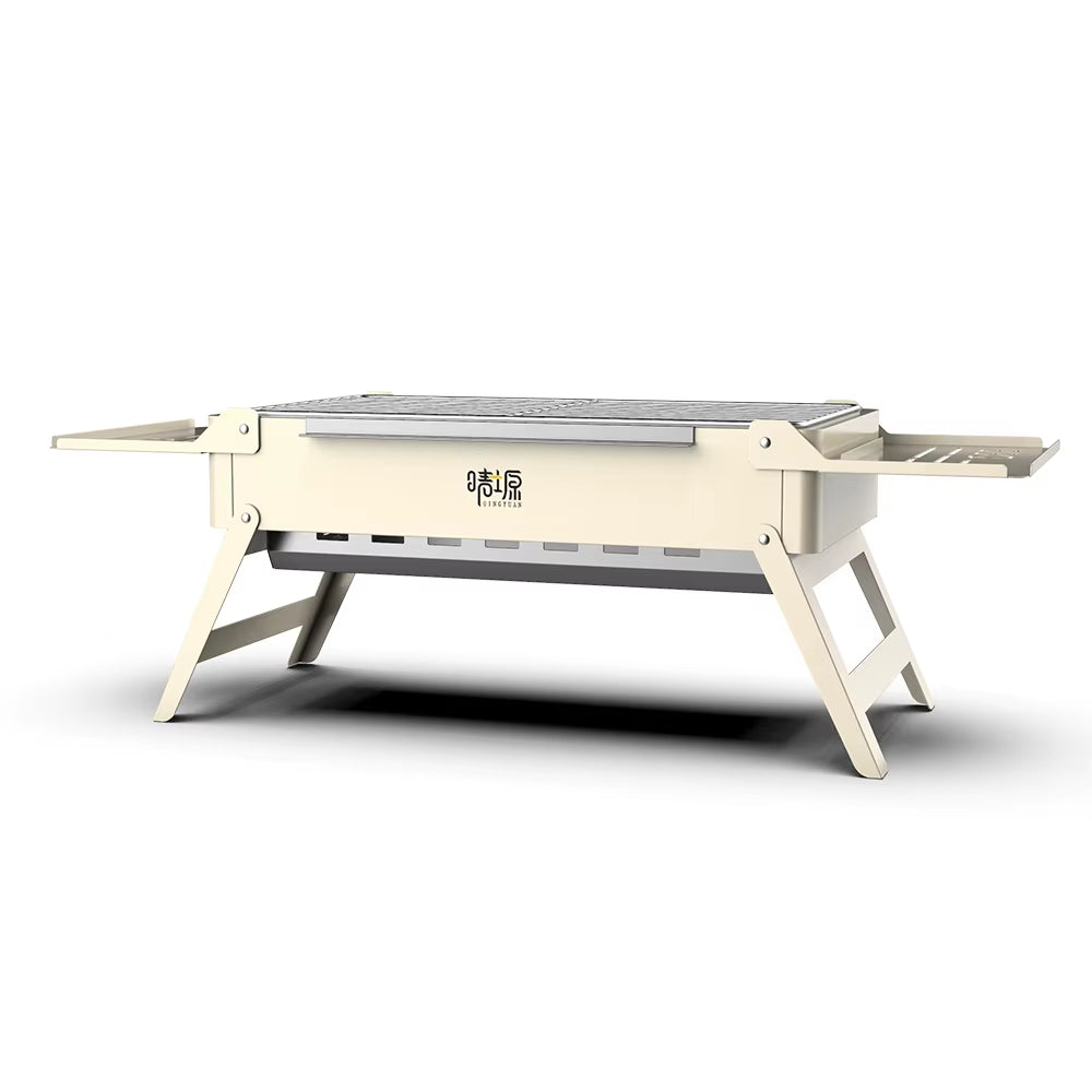 Detachable Camping Grill Portable Folding Lightweight Tourist Firewood Stove Stainless Steel Outdoor Picnic BBQ Cookware